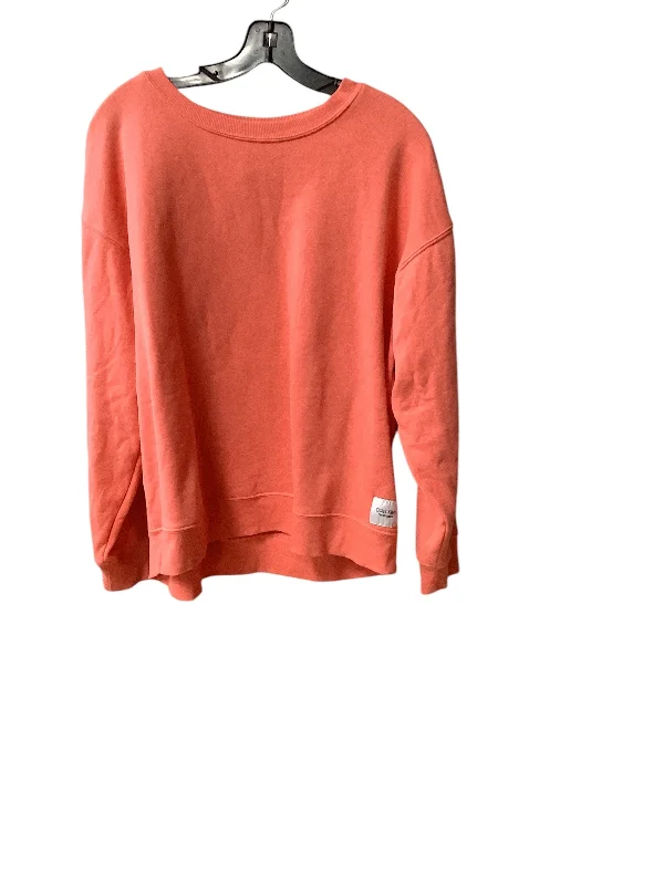 sienna sweatshirts earthy shine -Athletic Sweatshirt Crewneck By Calvin Klein In Coral, Size: L