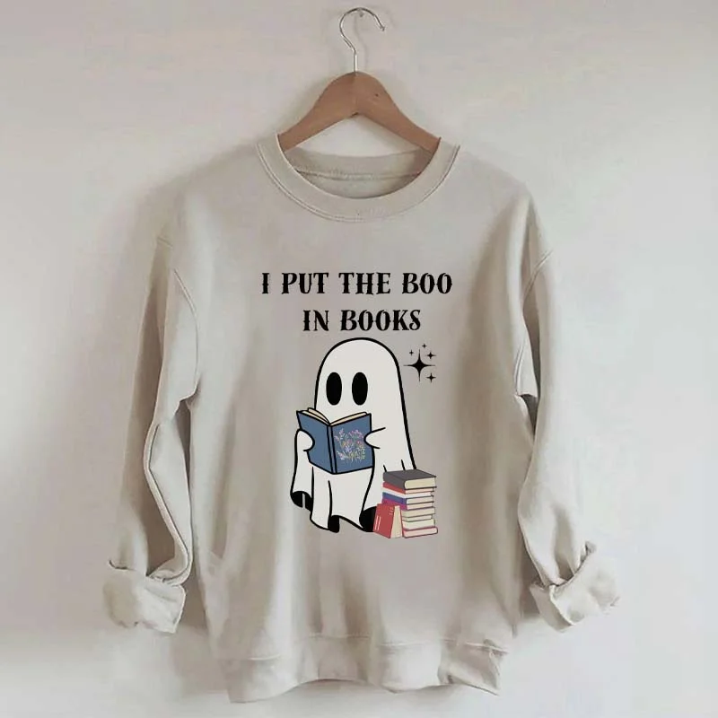 sweatshirts men ridge weave -I Put The Boo In Books Sweatshirt