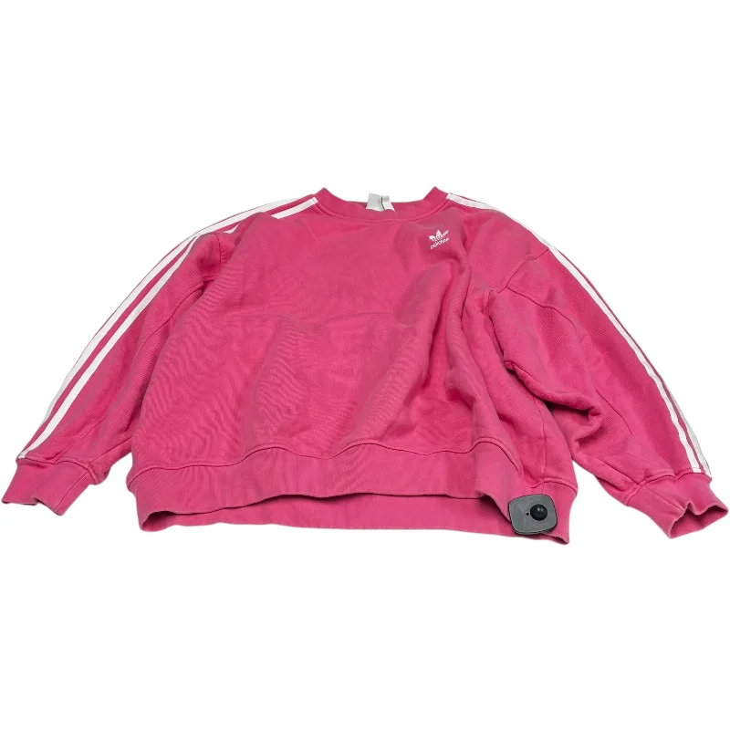 sweatshirts with shell patches -Sweatshirt Crewneck By Adidas In Pink, Size: S