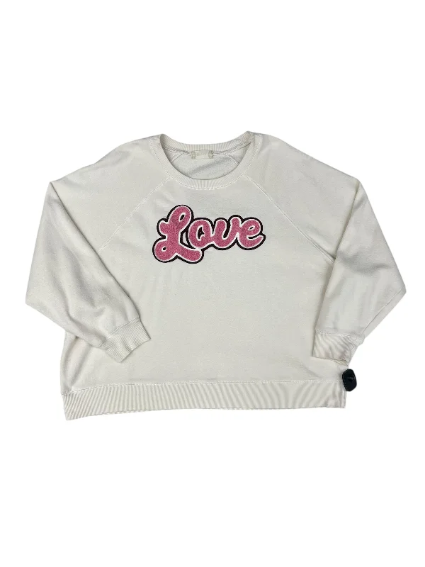 long sweatshirts camp cozy -Sweatshirt Crewneck By Altard State In Cream & Pink, Size: L