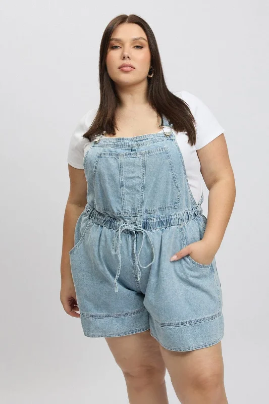 amber vivid skirts -Denim Overall Shorts