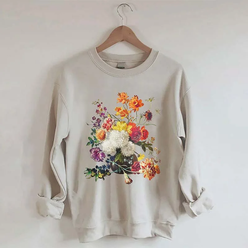 sweatshirts men ridge weave -Aesthetic Flower Lover Sweatshirt