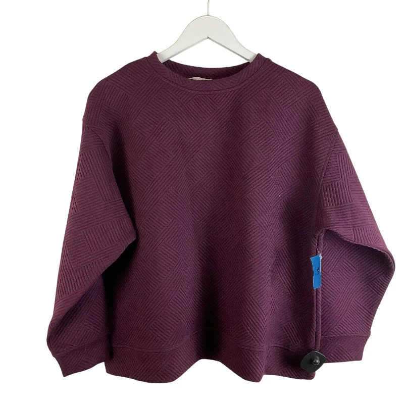 sweatshirts men trail weave -Sweatshirt Crewneck By Clothes Mentor In Purple, Size: S