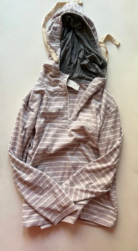 clove sweatshirts rich hue -Sweatshirt Hoodie By Double In Striped Pattern, Size: Xl