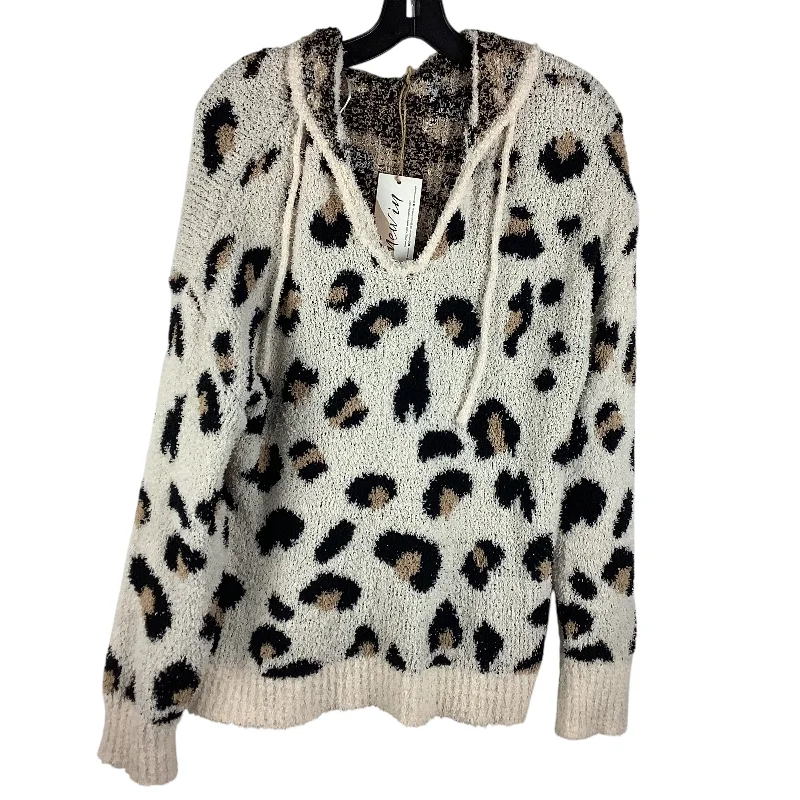 sweatshirts with shell patches -Sweatshirt Hoodie By Clothes Mentor In Animal Print, Size: L