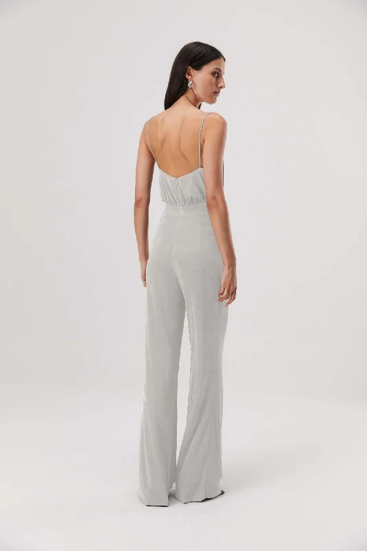 Moyra Jumpsuit in Silver Cloud