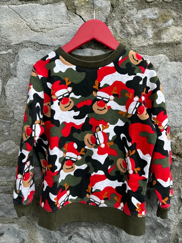 cropped sweatshirts urban roam -Rudolph camouflage sweatshirt  5y (110cm)