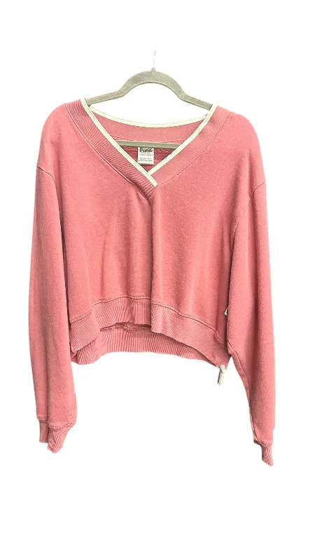 short sweatshirts desert layer -Sweatshirt Crewneck By Pink In Pink, Size: Xl