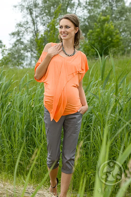 Andrea Maternity Top 9Fashion Coral