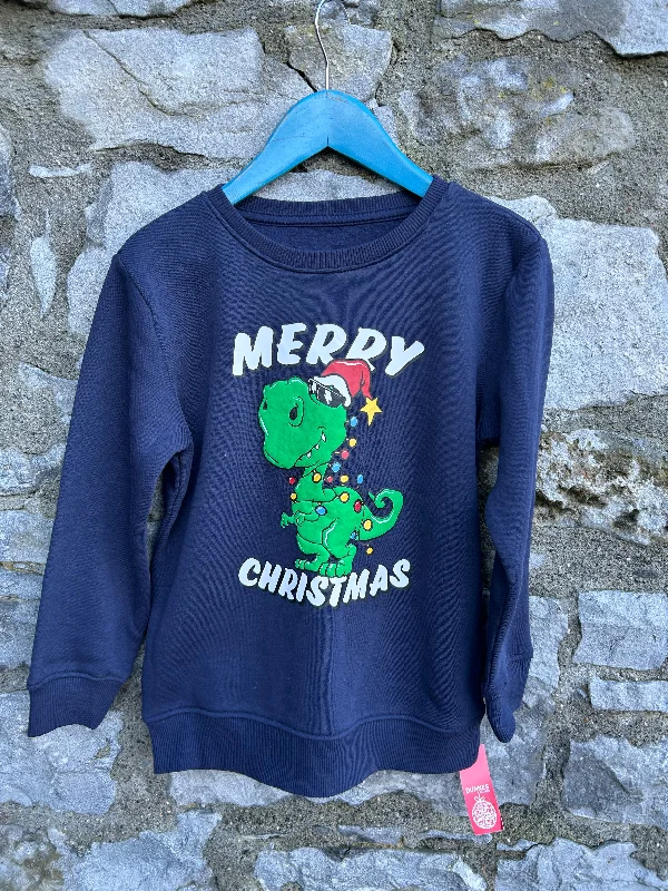 sweatshirts men ridge cord -T-rex navy Christmas sweatshirt  7-8y (122-128cm)