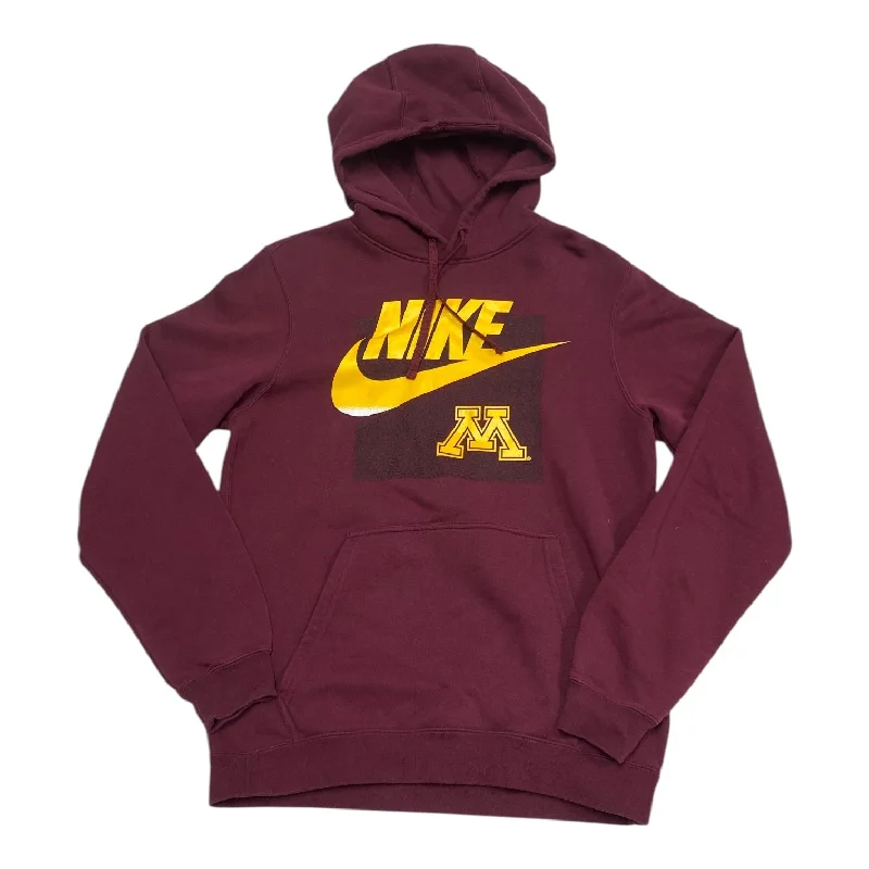 mosaic-canvas sweatshirts bold -Sweatshirt Hoodie By Nike In Maroon, Size: S