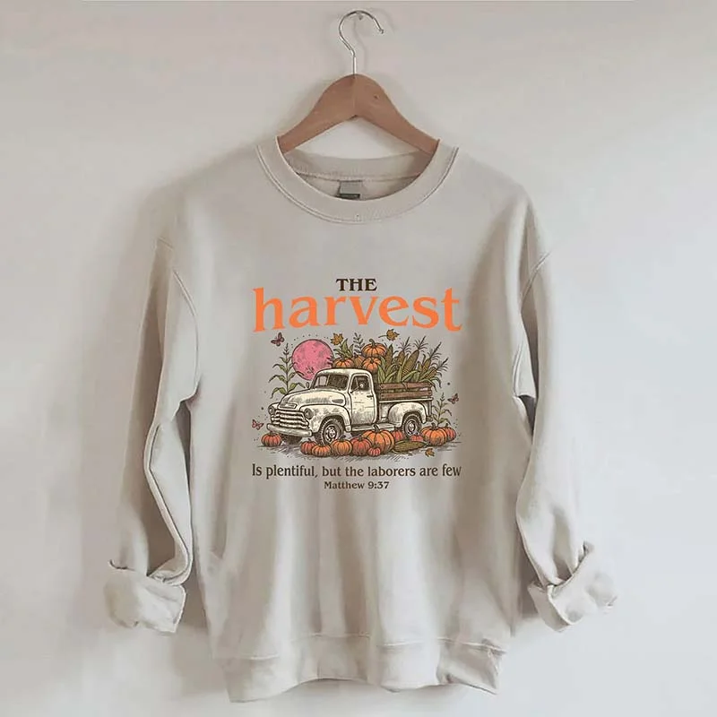 sweatshirts with vented hem -The Harvest Is Plentiful But The Laborers Are Few Sweatshirt