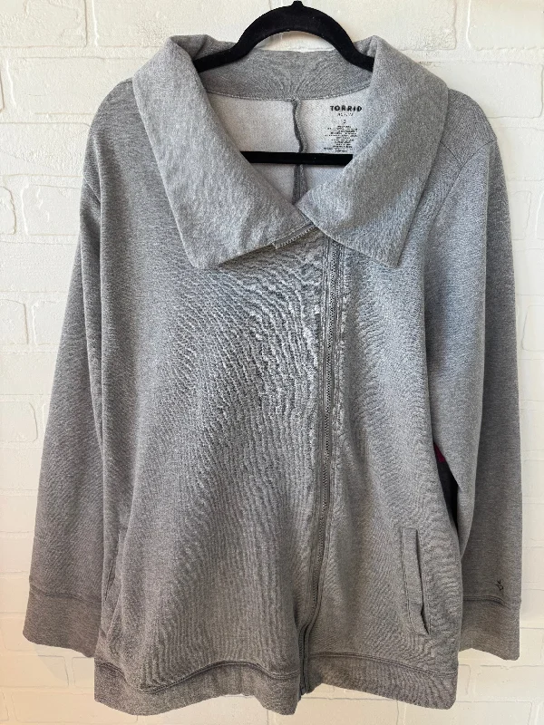 long sweatshirts camp cozy -Sweatshirt Collar By Torrid In Grey, Size: 3x