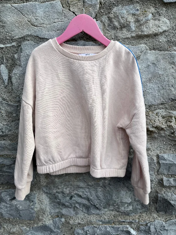 sweatshirts with twisted trim -Beige cropped sweatshirt    7-8y (122-128cm)