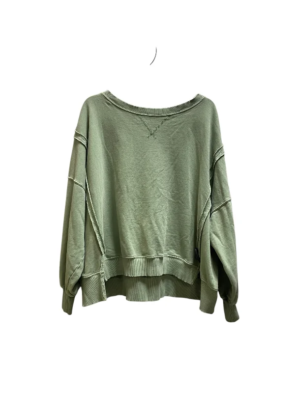 sweatshirts with agate logos -Sweatshirt Crewneck By American Eagle In Green, Size: S