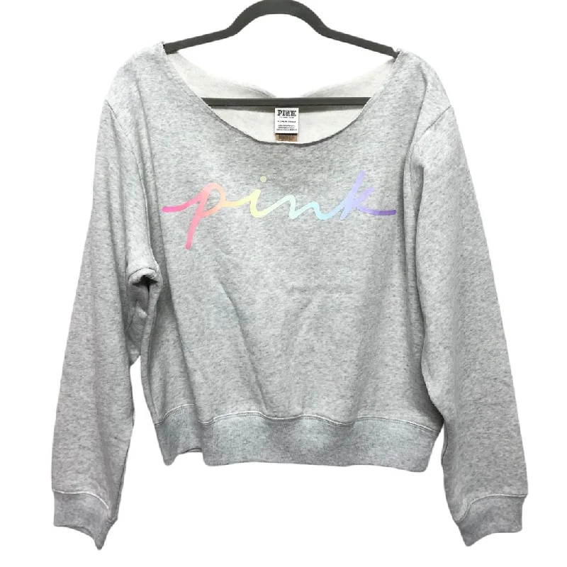 basalt sweatshirts dark shine -Sweatshirt Crewneck By Pink In Grey, Size: Xl