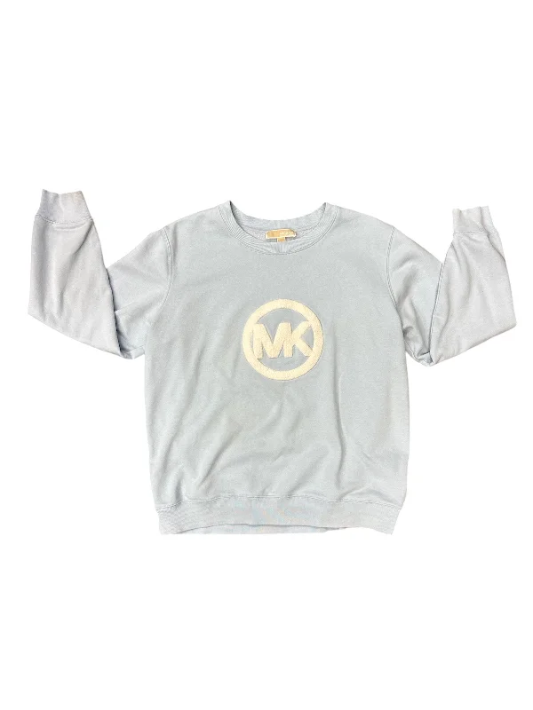 sweatshirts with twisted hem -Sweatshirt Crewneck By Michael By Michael Kors In Blue, Size: L