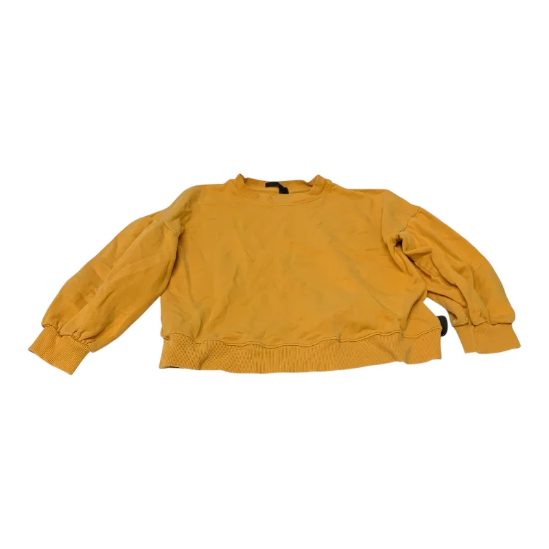 hemp-canvas sweatshirts eco -Sweatshirt Crewneck By Topshop In Yellow, Size: Xs