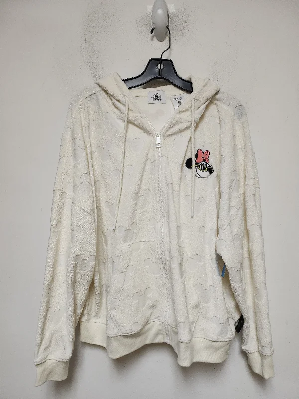 hemp-tweed sweatshirts eco -Sweatshirt Hoodie By Walt Disney In Ivory, Size: Xl