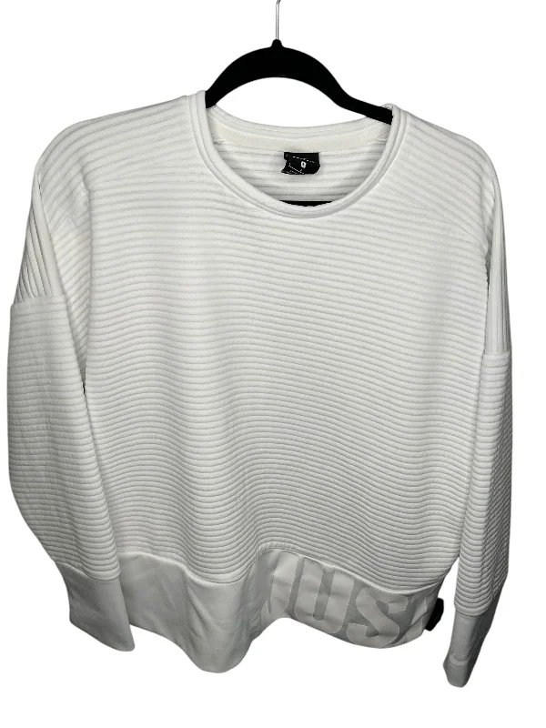 tweed-cotton sweatshirts luxe -Athletic Sweatshirt Collar By Nike In White, Size: L