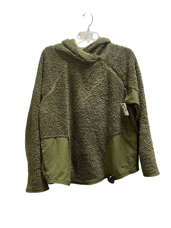 burlap-canvas sweatshirts rustic -Sweatshirt Hoodie By Nike Apparel In Green, Size: L