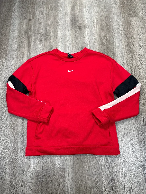 chevron-tweed sweatshirts dynamic -Sweatshirt Crewneck By Nike Apparel In Red, Size: Xs