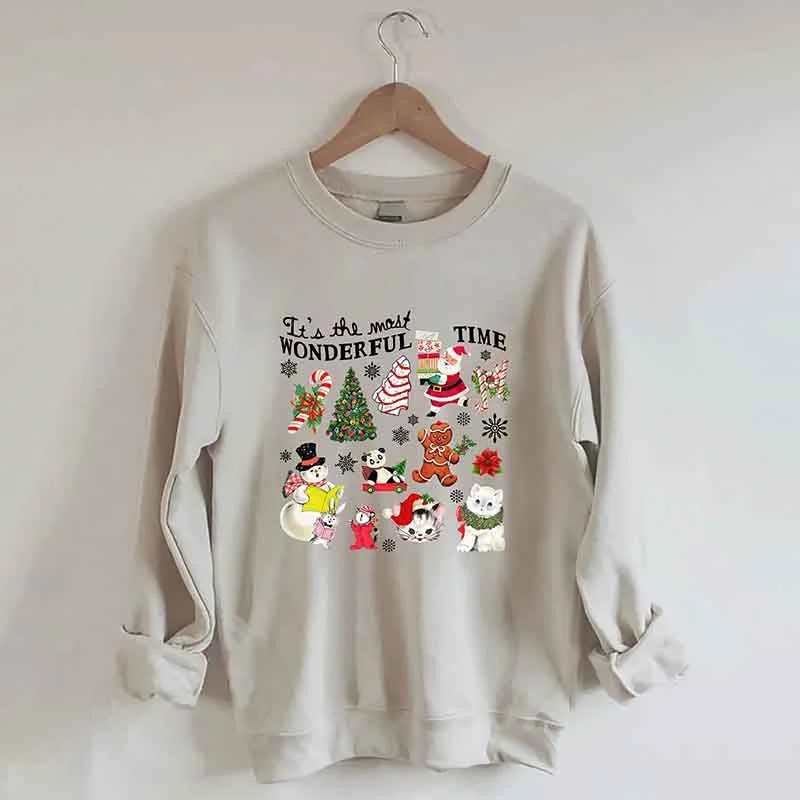 linen-tweed sweatshirts airy -It's the Most Wonderful Time Sweatshirt