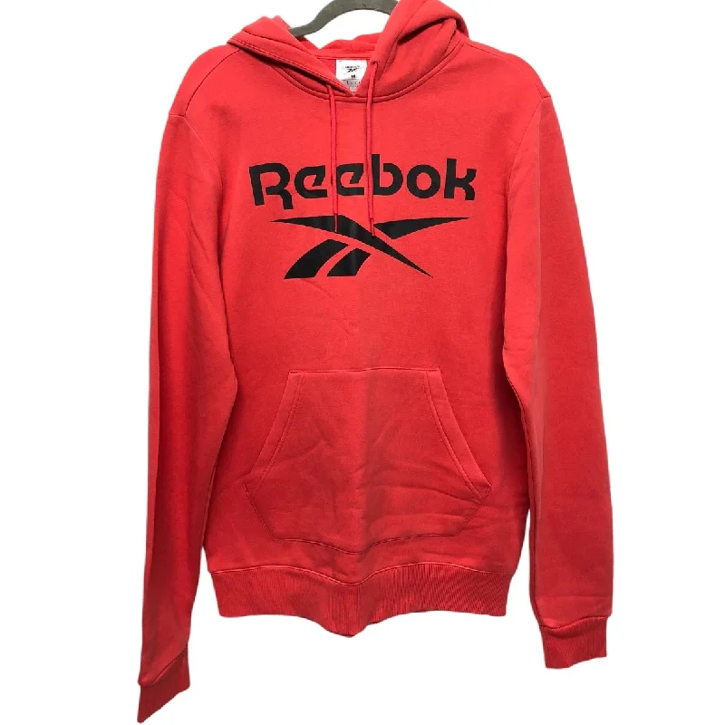 sweatshirts with agate patches -Athletic Sweatshirt Hoodie By Reebok In Pink, Size: M