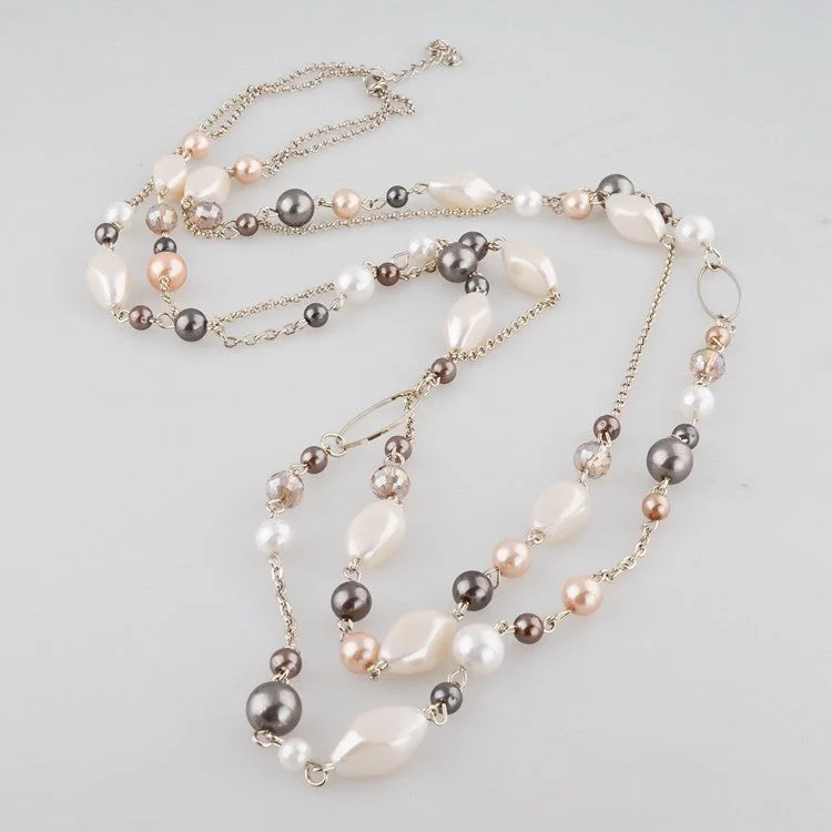 Elegant Pearl Chain Necklace