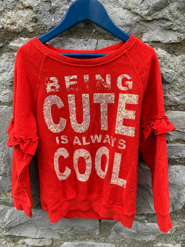 cropped sweatshirts desert trek -Red Cute sweatshirt    7y (122cm)