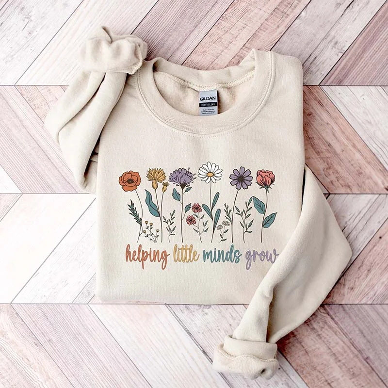 basalt sweatshirts dark shine -Cute Helping Little Minds Grow Sweatshirt