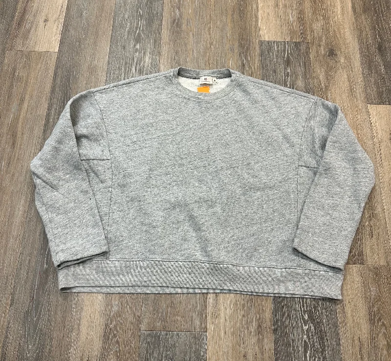 cotton-burlap sweatshirts soft -Sweatshirt Crewneck By Adriano Goldschmied In Grey, Size: M