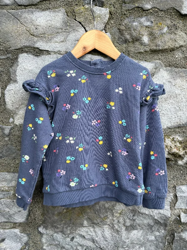 cropped sweatshirts camp stroll -Navy floral sweatshirt  2-3y (92-98cm)