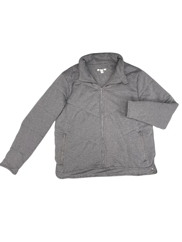 sienna sweatshirts earthy shine -Sweatshirt/Jacket By Three Dots In Grey, Size: L