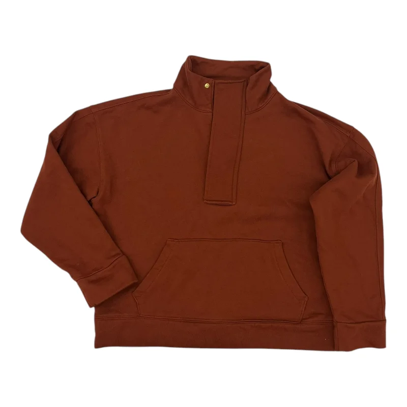 sweatshirts with vented hem -Sweatshirt Collar By A New Day In Brown, Size:M