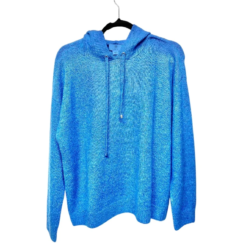 chevron-canvas sweatshirts dynamic -Sweatshirt Hoodie By Cece In Blue, Size: S