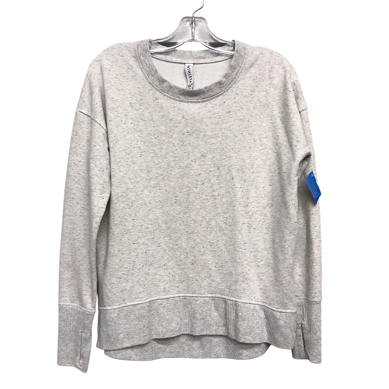 sweatshirts with vented hem -Sweatshirt Crewneck By Athleta In Grey, Size:Xs