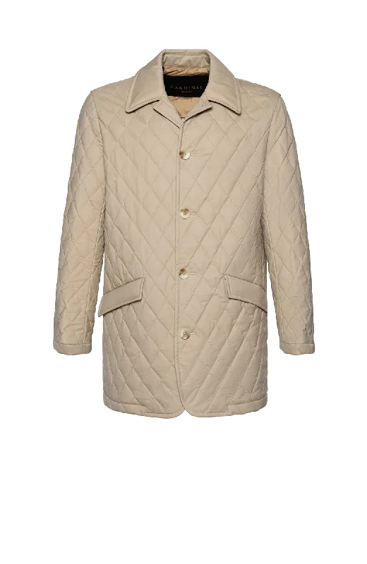 jacket women dusk cedar -BYRON TAN DIAMOND QUILTED CARCOAT