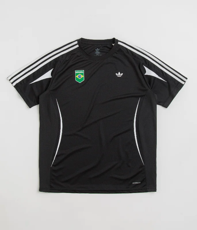 flare edge t-shirts -Adidas Brasil Aeroready Jersey - Black