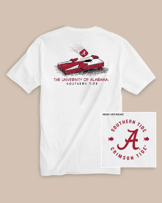 jade tough t-shirts -Alabama Crimson Tide Cornhole T-Shirt