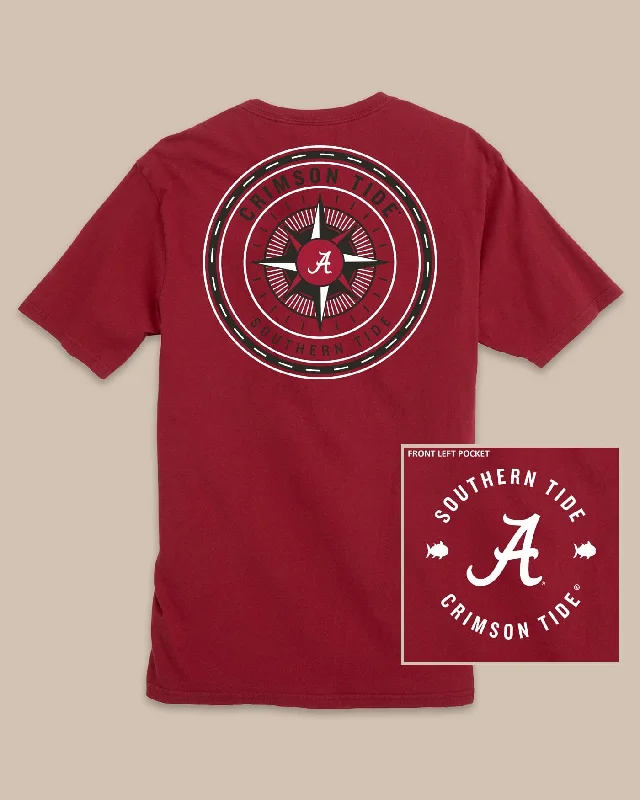 upcycled soft t-shirts -Alabama Crimson Tide Gameday Collegiate Compass T-Shirt