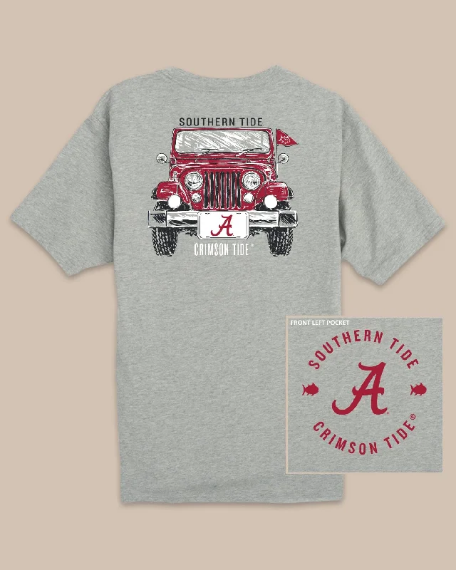 moss subtle t-shirts -Alabama Crimson Tide Heather Front Plate T-Shirt