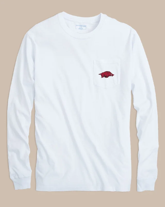 orchid gym t-shirts -Arkansas Razorbacks Gameday Embroidered Long Sleeve T-Shirt