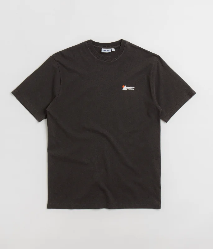 coral trim t-shirts -Butter Goods Distressed Pigment Dye T-Shirt - Black