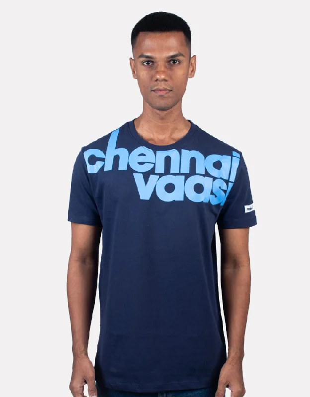 sand flair t-shirts -CHENNAI VAASI NAVY BLUE T-SHIRT