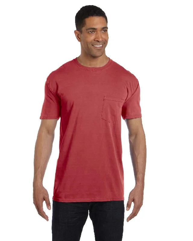 edge striking t-shirts -Comfort Colors Garment-Dyed Pocket T-Shirt | Brick