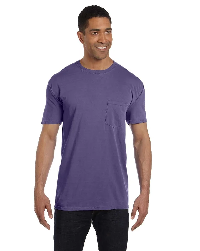 team flare t-shirts -Comfort Colors Garment-Dyed Pocket T-Shirt | Grape