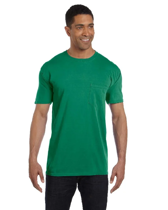 flame fit t-shirts -Comfort Colors Garment-Dyed Pocket T-Shirt | Grass