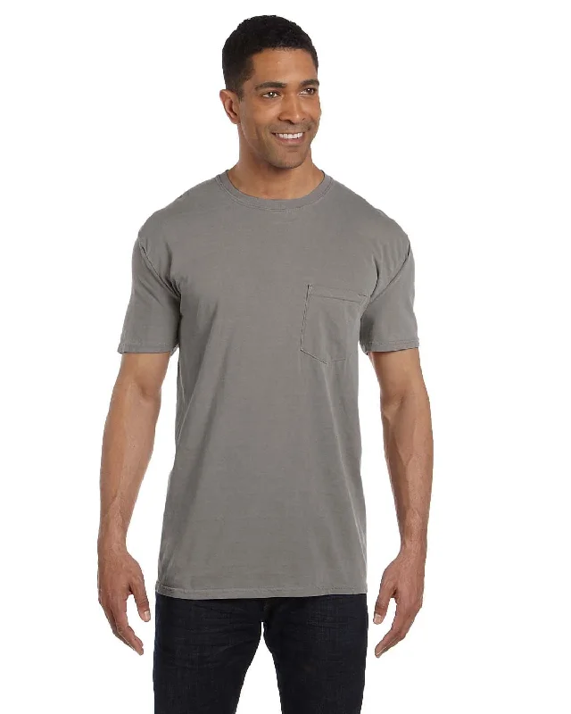 waffle cozy t-shirts -Comfort Colors Garment-Dyed Pocket T-Shirt | Grey