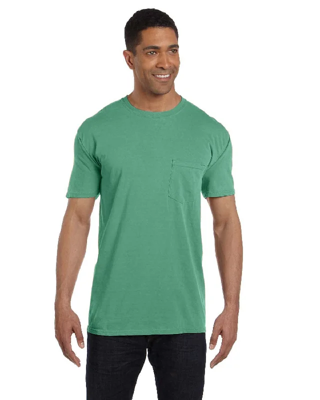 long glow t-shirts -Comfort Colors Garment-Dyed Pocket T-Shirt | Island Green